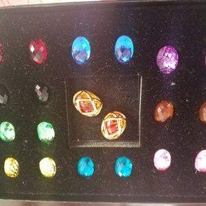 interchangeable diamond clip on earrings